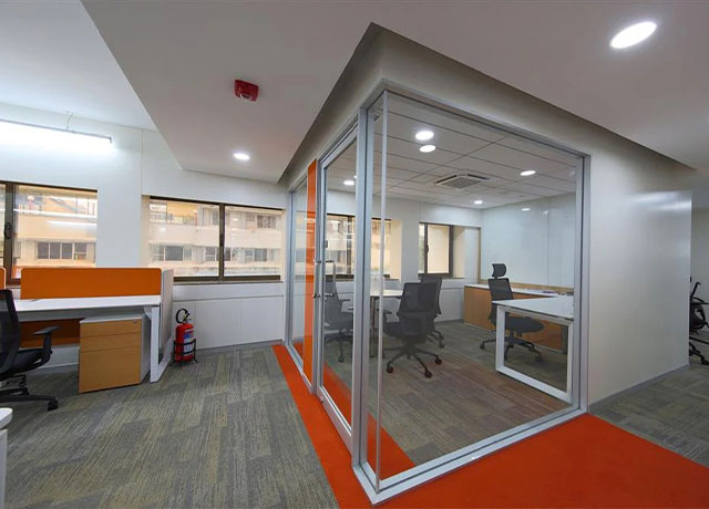 custom office cabin installation